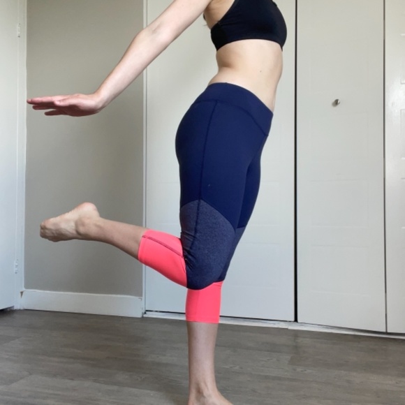 3/4 color block athletic leggings - Picture 2 of 5